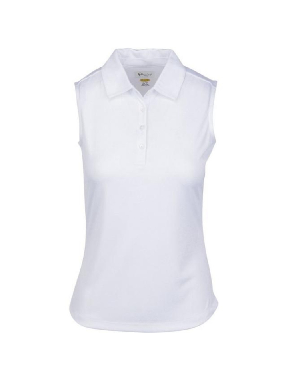 Greg Norman Sleeveless Polo Shirt White NWT Crisp White Golf Tennis Polo Shirt